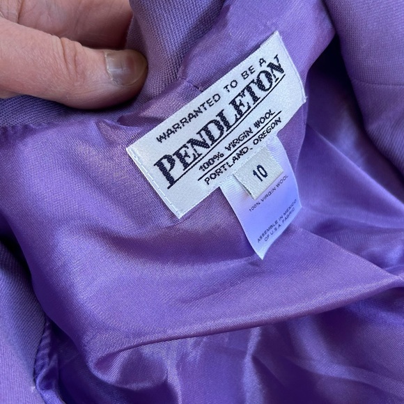 Vintage early 90s Pendleton Purple Blazer lavender /purple Pendleton suit jacket - Picture 11 of 16